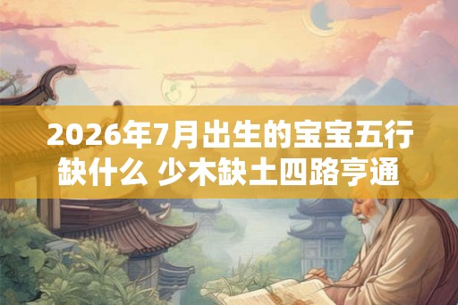 2026年7月出生的宝宝五行缺什么 少木缺土四路亨通