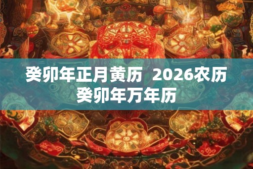 癸卯年正月黄历  2026农历癸卯年万年历