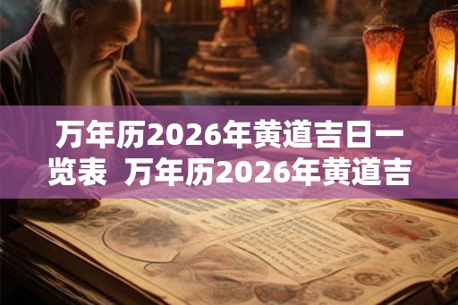 万年历2026年黄道吉日一览表  万年历2026年黄道吉日一览表