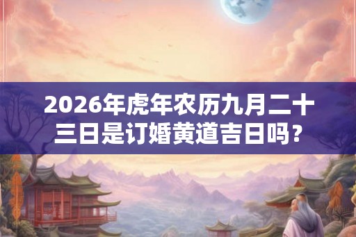 2026年虎年农历九月二十三日是订婚黄道吉日吗? 2026年虎年农历九月二十三日是订婚黄道吉日吗?