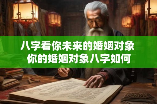 八字看你未来的婚姻对象 你的婚姻对象八字如何