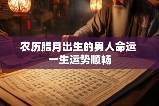 农历腊月出生的男人命运 一生运势顺畅