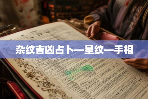 杂纹吉凶占卜—星纹—手相