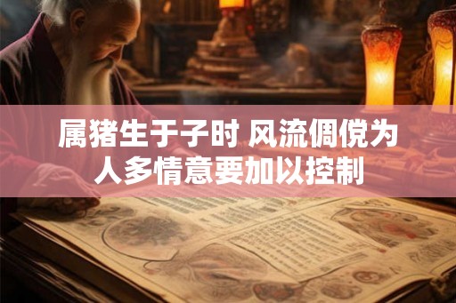 属猪生于子时 风流倜傥为人多情意要加以控制