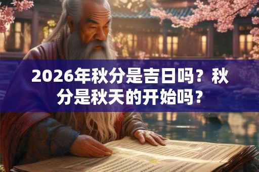 2026年秋分是吉日吗？秋分是秋天的开始吗？