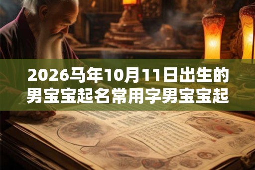2026马年10月11日出生的男宝宝起名常用字男宝宝起名