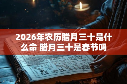 2026年农历腊月三十是什么命 腊月三十是春节吗