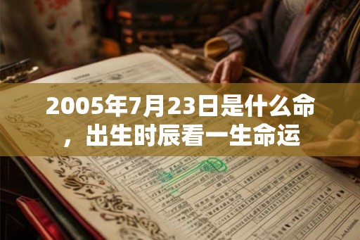2005年7月23日是什么命，出生时辰看一生命运