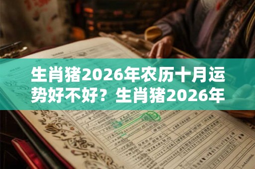 生肖猪2026年农历十月运势好不好？生肖猪2026年吉祥物？