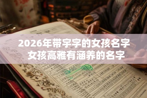 2026年带宇字的女孩名字  女孩高雅有涵养的名字