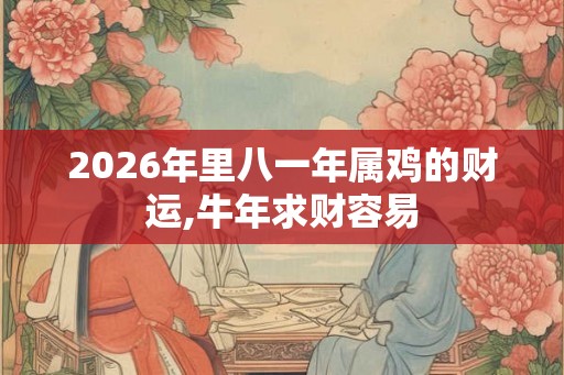2026年里八一年属鸡的财运,牛年求财容易