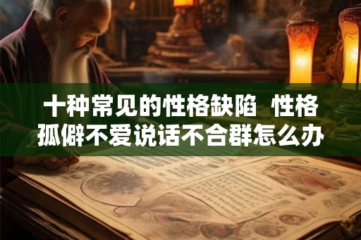 十种常见的性格缺陷  性格孤僻不爱说话不合群怎么办