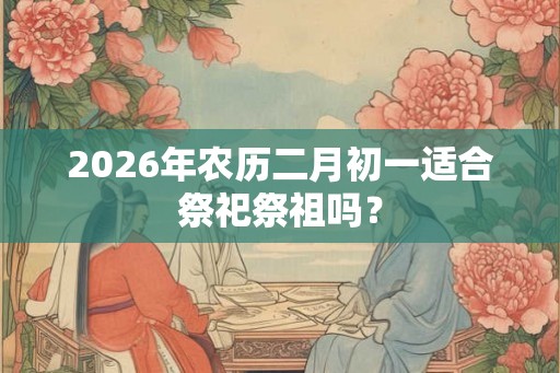 2026年农历二月初一适合祭祀祭祖吗？