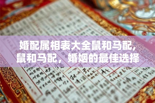 婚配属相表大全鼠和马配,鼠和马配，婚姻的最佳选择！