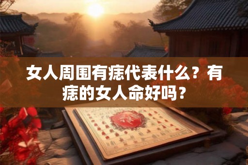 女人周围有痣代表什么？有痣的女人命好吗？