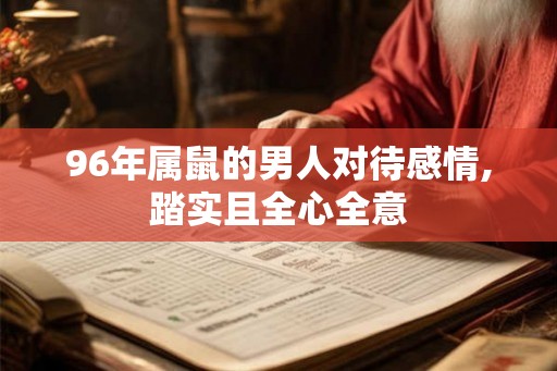 96年属鼠的男人对待感情,踏实且全心全意