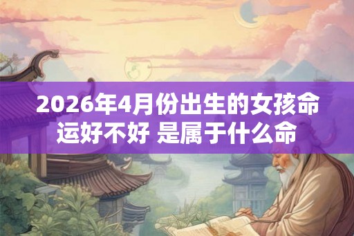 2026年4月份出生的女孩命运好不好 是属于什么命