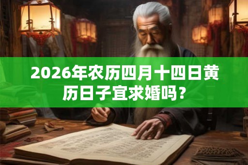 2026年农历四月十四日黄历日子宜求婚吗？