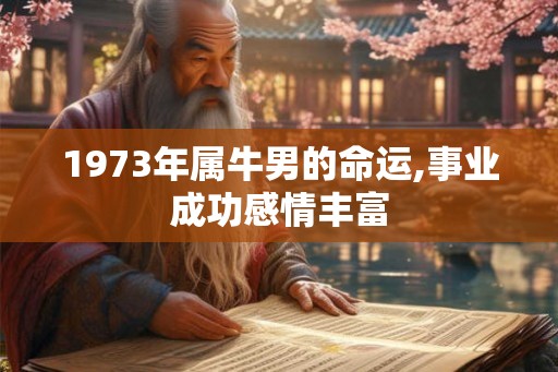 1973年属牛男的命运,事业成功感情丰富