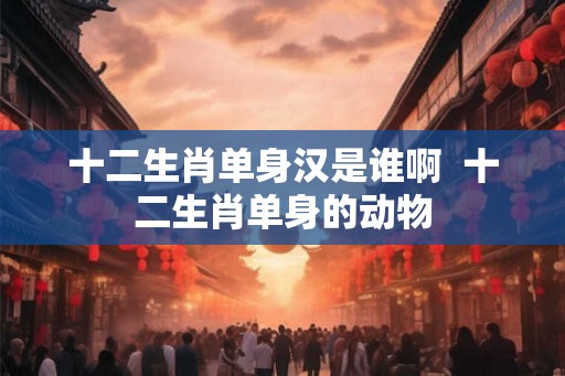 十二生肖单身汉是谁啊  十二生肖单身的动物