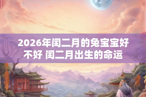 2026年闰二月的兔宝宝好不好 闰二月出生的命运