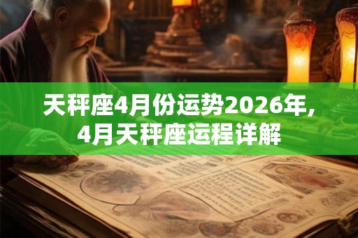 天秤座4月份运势2026年,4月天秤座运程详解
