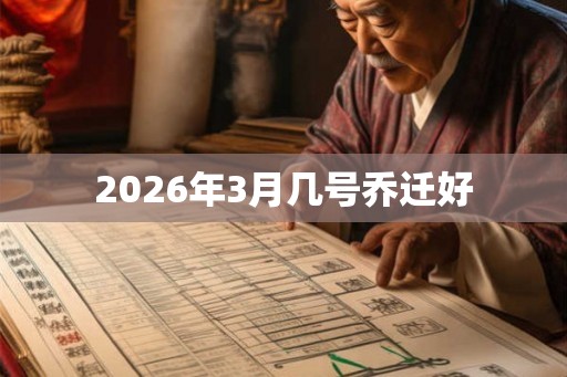 2026年3月几号乔迁好