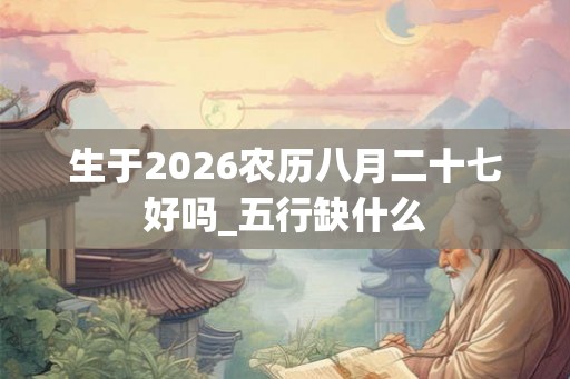 生于2026农历八月二十七好吗_五行缺什么