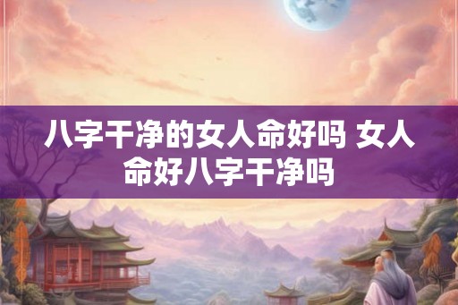 八字干净的女人命好吗 女人命好八字干净吗