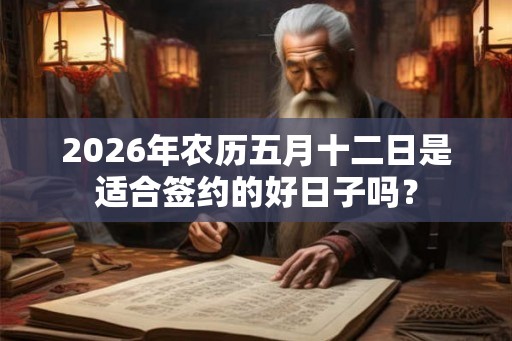 2026年农历五月十二日是适合签约的好日子吗？