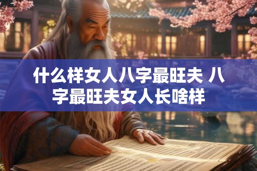 什么样女人八字最旺夫 八字最旺夫女人长啥样