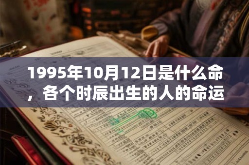 1995年10月12日是什么命，各个时辰出生的人的命运