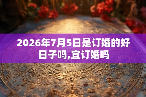 2026年7月5日是订婚的好日子吗,宜订婚吗