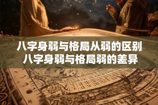 八字身弱与格局从弱的区别 八字身弱与格局弱的差异