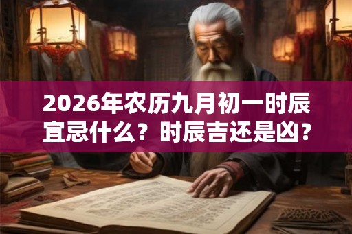 2026年农历九月初一时辰宜忌什么？时辰吉还是凶？