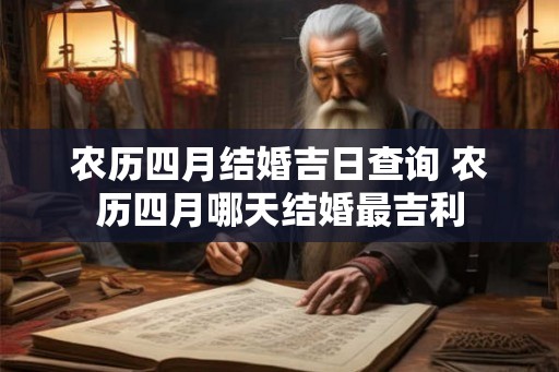 农历四月结婚吉日查询 农历四月哪天结婚最吉利