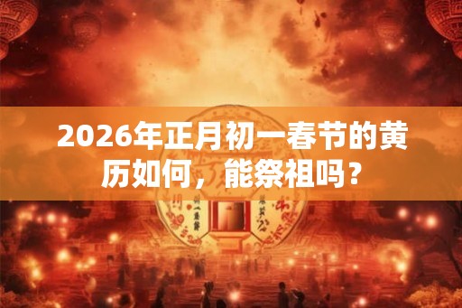 2026年正月初一春节的黄历如何，能祭祖吗？
