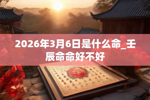 2026年3月6日是什么命_壬辰命命好不好