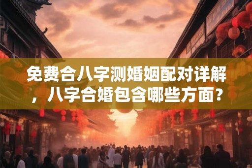 免费合八字测婚姻配对详解,八字合婚包含哪些方面? 免费合八字测婚姻配对详解,八字合婚包含哪些方面?