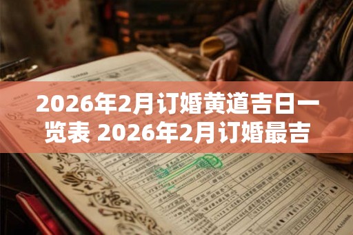 2026年2月订婚黄道吉日一览表 2026年2月订婚最吉利好日子