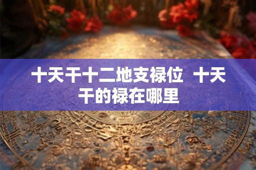 十天干十二地支禄位  十天干的禄在哪里