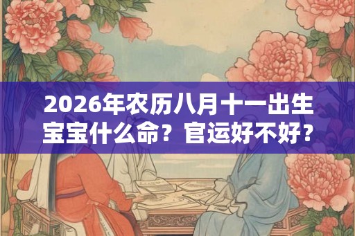 2026年农历八月十一出生宝宝什么命？官运好不好？