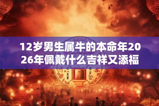 12岁男生属牛的本命年2026年佩戴什么吉祥又添福