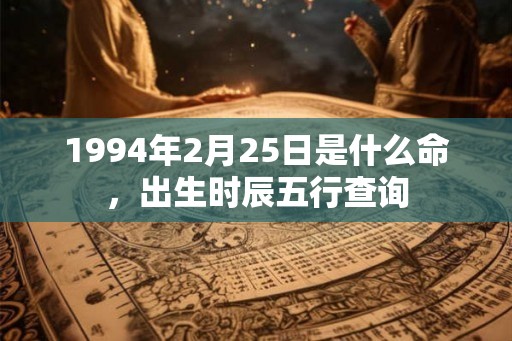 1994年2月25日是什么命，出生时辰五行查询