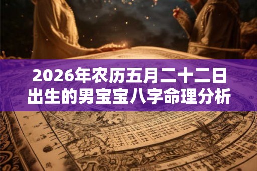 2026年农历五月二十二日出生的男宝宝八字命理分析