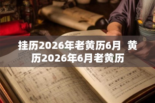 挂历2026年老黄历6月  黄历2026年6月老黄历