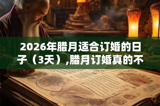 2026年腊月适合订婚的日子（3天）,腊月订婚真的不好吗