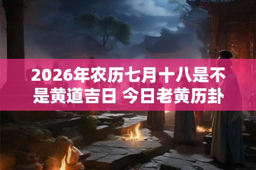 2026年农历七月十八是不是黄道吉日 今日老黄历卦象