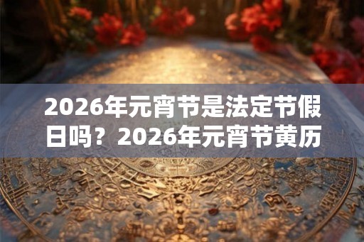 2026年元宵节是法定节假日吗?2026年元宵节黄历如何? 2026年元宵节是法定节假日吗?2026年元宵节黄历如何?