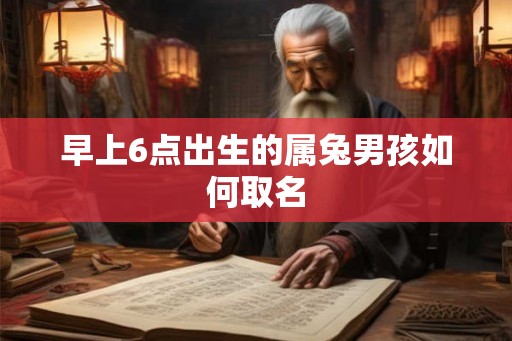 早上6点出生的属兔男孩如何取名